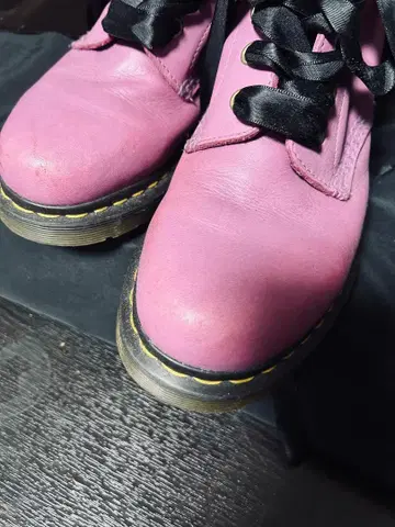 Dr. Martens Pascal 핑크 가죽 부츠 7 UK