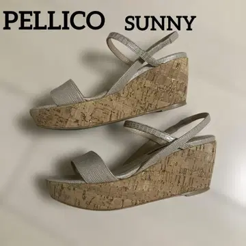 PELLICO 샌들 웨지솔 36 엠보 베이지 펠리코
