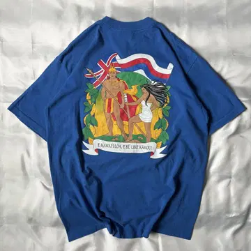 90s USA제 싱글 스티치 빈티지 티셔츠 블루