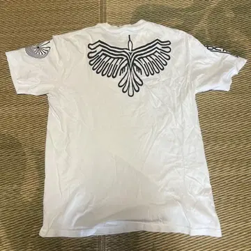 당시의 물건 스도 겐키 TATOO 티셔츠 나스카의 지상 그림 타투 화이트