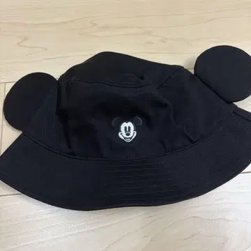 디즈니 리조트 미키 귀가 달린 버킷햇 블랙