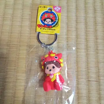 오키나와 한정 몬치치 키체인 마스코트 빨간색 시사