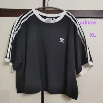 adidas 아디다스 3 스트라이프 블랙 티셔츠 XL