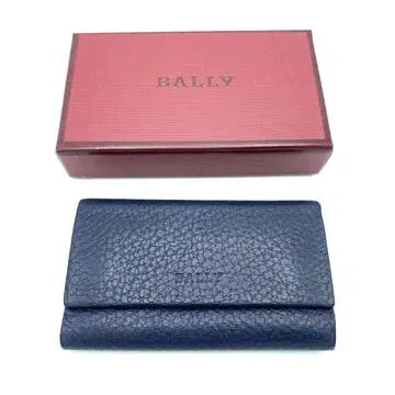 BALLY 발리 MANTOS 키케이스 가죽 블루 4개 수납