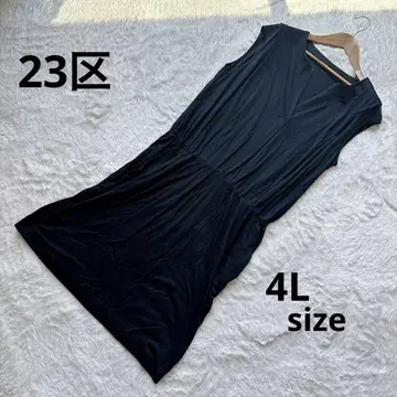 빅 사이즈] 23구 슬리브리스 원피스 블랙 4L