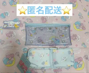 시나모롤 tatemo 필통 클리어 라메 파우치