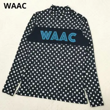 [새상품급] WAAC 골프 긴팔 모크넥 셔츠 올 패턴 블랙 사이즈 3
