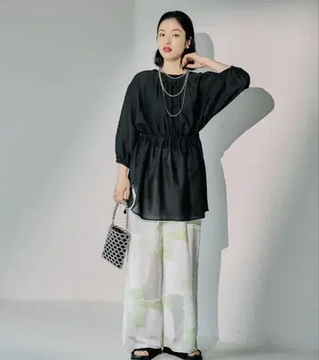 렙심 패브릭 패턴 팬츠