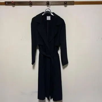 블랙 롱 코트 벨트 포함, 로리즈팜