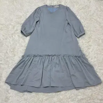 REGINA RISURRE 원피스 프릴 헴, 워싱 블루, 걸리시