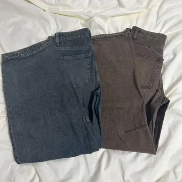 GU 배럴 레그 청바지 2개 S 사이즈 표시 사이즈