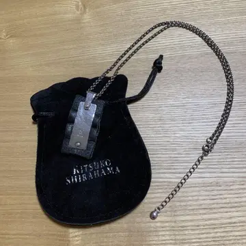 RITSUKO SHIRAHAMA 가죽과 실버 목걸이