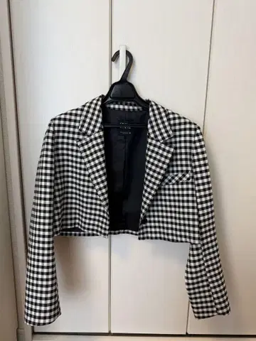 자라 깅엄 체크 셋업