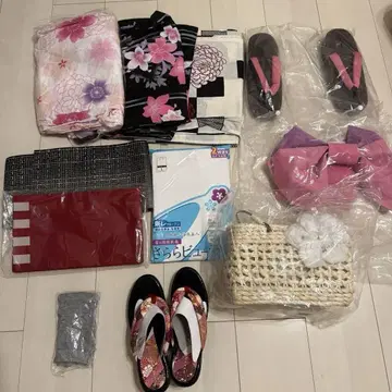 유카타 기모노 일본 나막신 가방 등 세트 묶음 판매