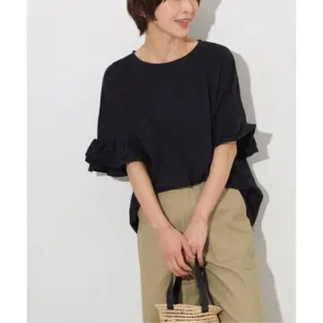 저널 스탠다드 리룸 코튼 더블 프릴 티셔츠