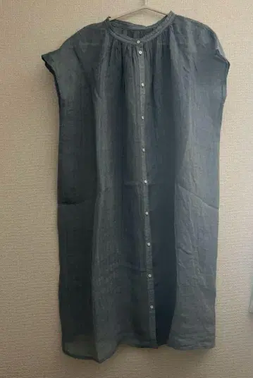 나카가와 마사시치 상점 린넨 모시 직조 겉옷 원피스 스카이블루