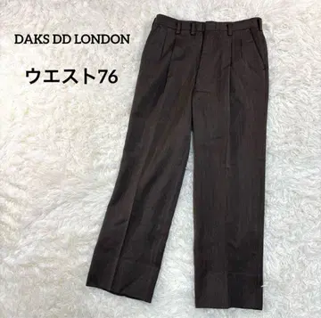 DAKS 슬랙스 팬츠 76 골프웨어 남성용 턱 울 100%
