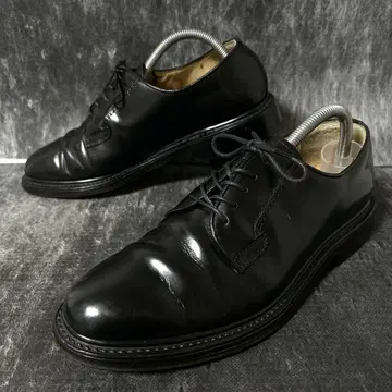 VAN 플레인 토 25.5cm 가죽 가죽 신발 블랙