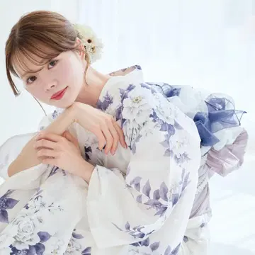 새상품 유카타 세트 유카타세트 여성용 네이비 화이트 Y5-2
