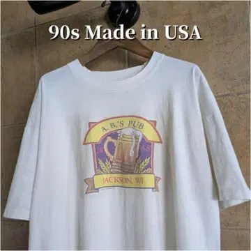 90년대 USA 제작 A.B.'S PUB 펍 기업 티셔츠 싱글 스티치