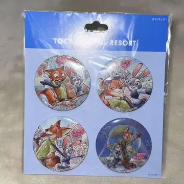 TDL 주토피아 캔뱃지 세트