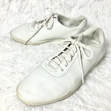 [새상품급] ecco 에코 가죽 스니커즈 화이트 레이스업 23cm