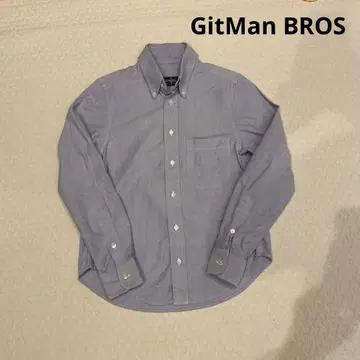 Gitman Bros. 블루 옥스퍼드 버튼 다운 셔츠