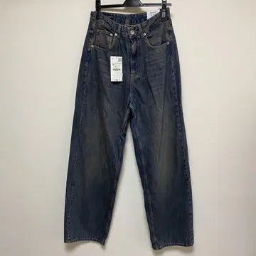 [미사용 새상품] ZARA 오버다이드 배기 데님 팬츠