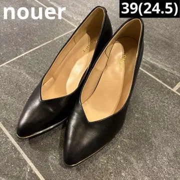 nouer 블랙 펌프스 24.5cm / 힐 6cm
