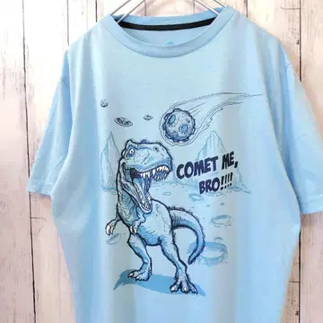 THERE ABOUTS 공룡 캐릭터 티셔츠 스카이블루 2XL 구제 의류