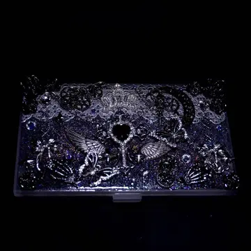 실버 레진 데코 잡화 케이스