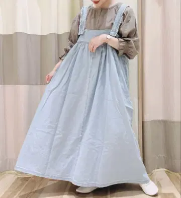 사만사 모스모스 원피스 어깨 프릴 데님 원피스 색스