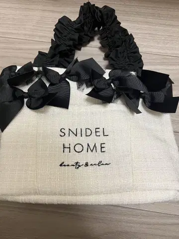 snidel 스나이델 홈 트위드 리본 백