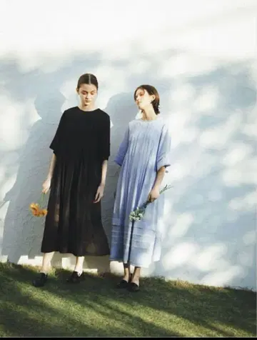 미사용 택 포함 pinue 턱 시어 원피스 블랙 피누에 타쿠보 카린