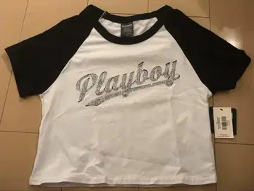 Playboy 반팔 티셔츠 화이트/블랙