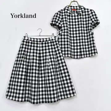 YORKLAND 요크랜드 반팔 셋업 스커트 체크 7AR