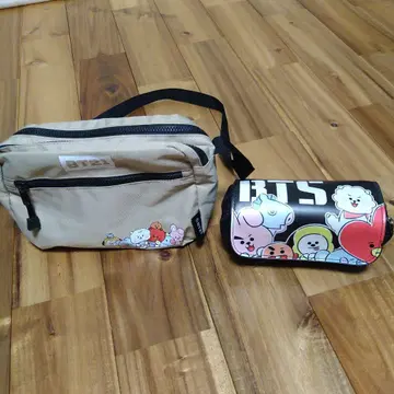 BT21 숄더백과 파우치 (펜 케이스) 세트