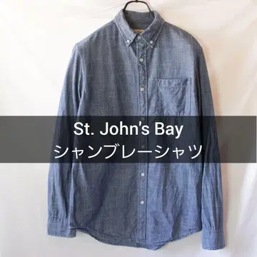 St. John's Bay 샴브레이 셔츠 버튼 다운 셔츠 S 사이즈