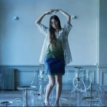 sulvam 19SS 레이스 시어 셔츠