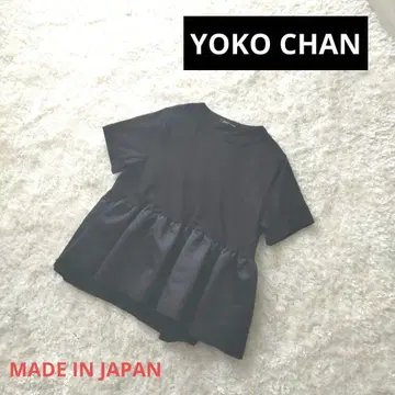 요코짱 YOKOCHAN 새틴 프릴 티셔츠