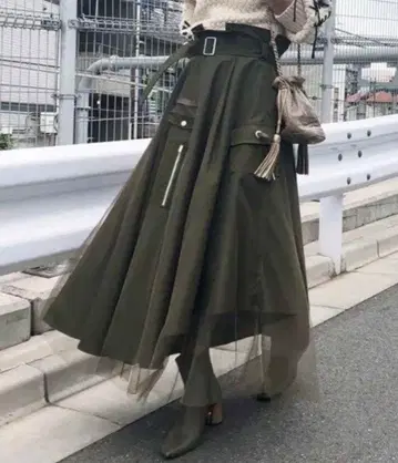 Ameri VINTAGE MILITARY ASYMMETRY SKIRT