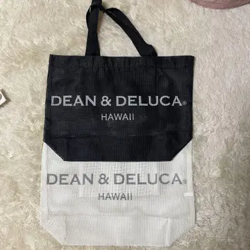 DEAN & DELUCA 하와이 한정판 에코백 블랙/화이트