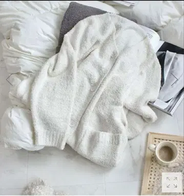 룸웨어 모코모코 가디건 프론트 오픈 롱 가디건 tu-hacci