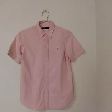RALPH LAUREN 핑크 반팔 셔츠 7호