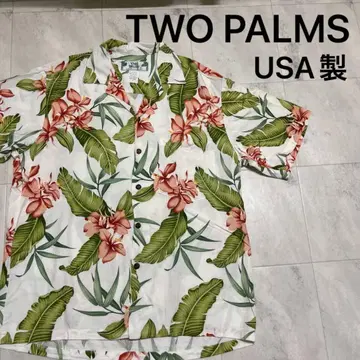 USA 제 TWO PALMS 알로하 셔츠 반팔 오픈 카라 셔츠 레이온