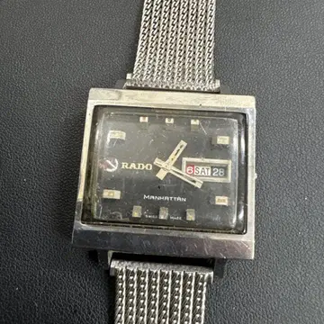 작동 RADO 맨해튼 메쉬 밴드 수동 와인딩 류즈 파손