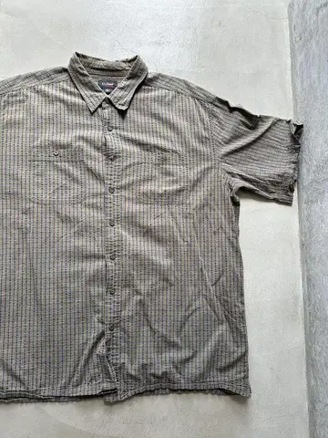 L.L. Bean 시어서커 스트라이프 반팔 셔츠 XXL 빅사이즈