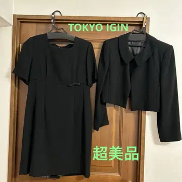 TOKYO IGIN 13호 블랙 원피스와 자켓 세트