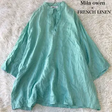 Mila owen FRENCH LINEN 소프트 린넨 스키퍼 셔츠