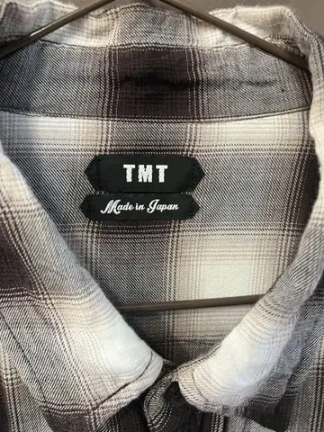 TMT 옴브레 셔츠 기무라 타쿠야 섀도우 체크 옴브레 체크